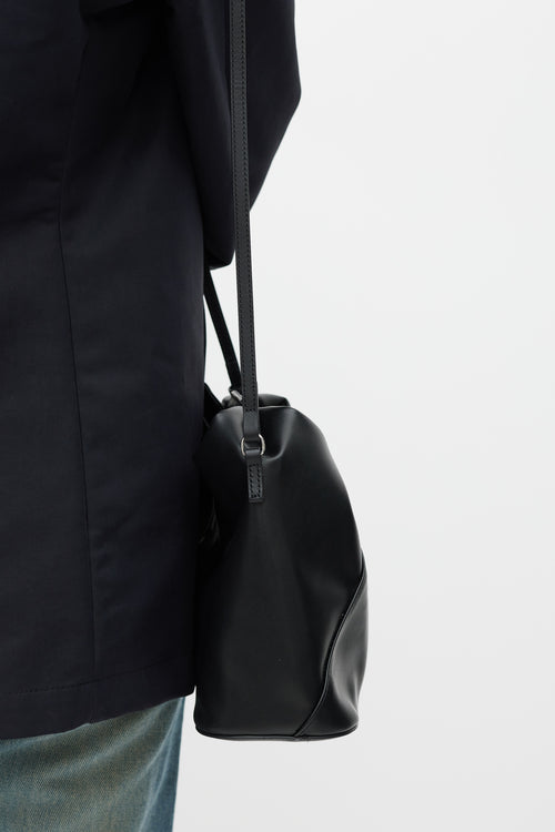 MM6 Maison Margiela Black Faux Leather New Japanese Mini Tote