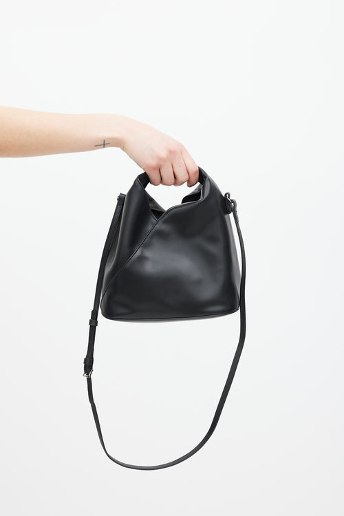 MM6 Maison Margiela Black Faux Leather New Japanese Mini Tote