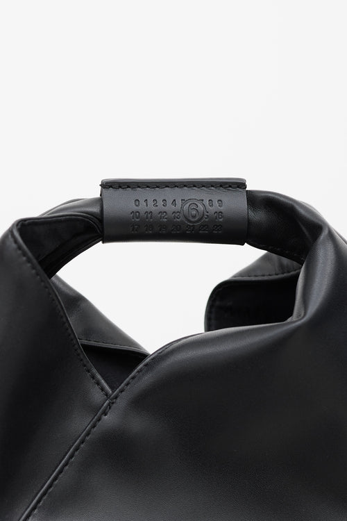 MM6 Maison Margiela Black Faux Leather New Japanese Mini Tote