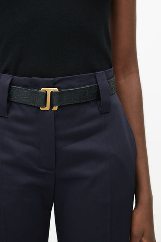 MM6 Maison Margiela Black 
Gold Leather Belt