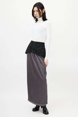 MM6 Maison Margiela Black Layered Skirt