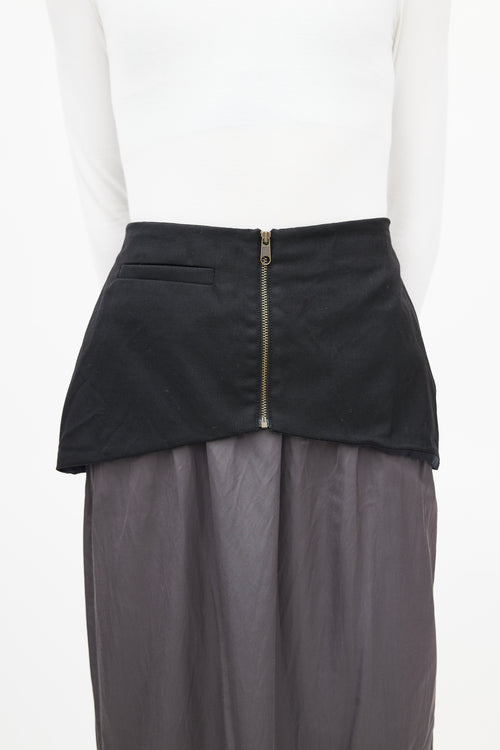 MM6 Maison Margiela Black Layered Skirt