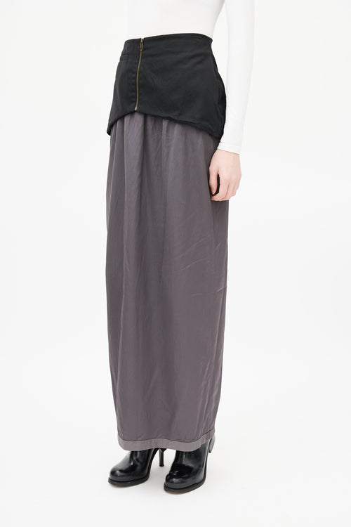 MM6 Maison Margiela Black Layered Skirt