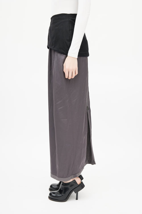 MM6 Maison Margiela Black Layered Skirt