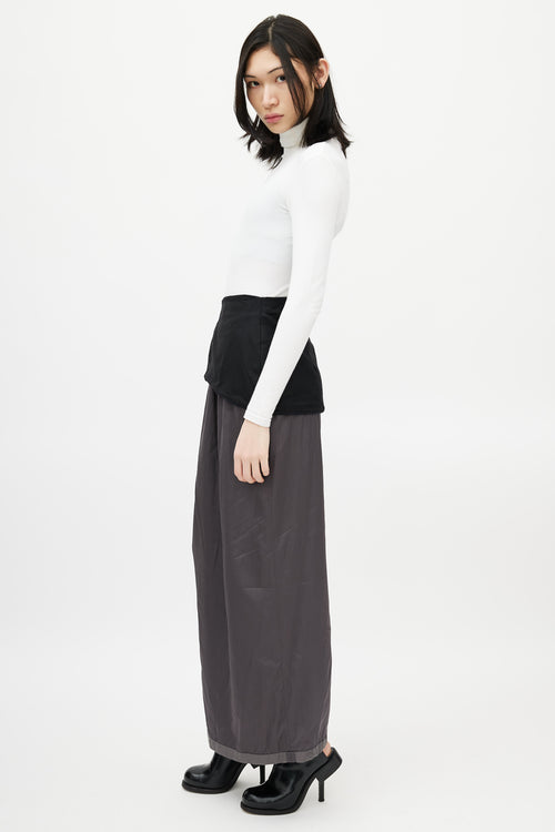 MM6 Maison Margiela Black Layered Skirt