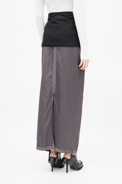 MM6 Maison Margiela Black Layered Skirt