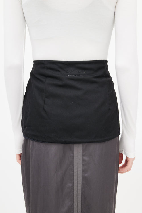 MM6 Maison Margiela Black Layered Skirt