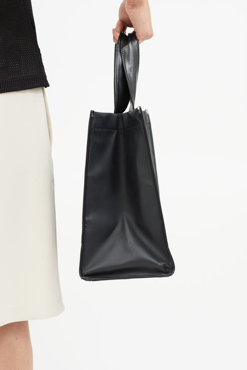 MM6 Maison Margiela Black Motocross Logo Tote Bag