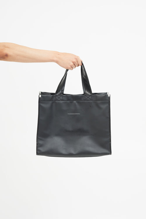 MM6 Maison Margiela Black Motocross Logo Tote Bag