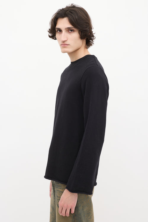 MM6 Maison Margiela Black Raw Edge Crewneck