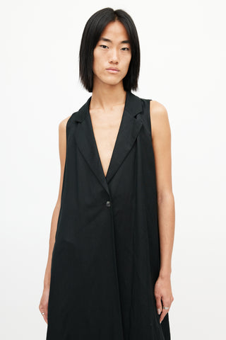 MM6 Maison Margiela Black Sleeveless Blazer Dress