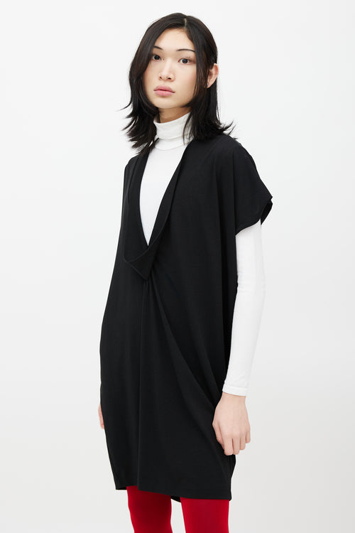 MM6 Maison Margiela Black V-Neck Dress