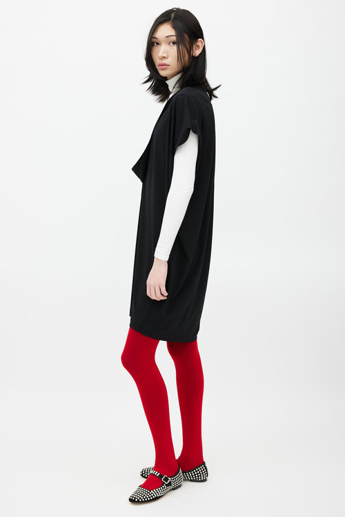 MM6 Maison Margiela Black V-Neck Dress