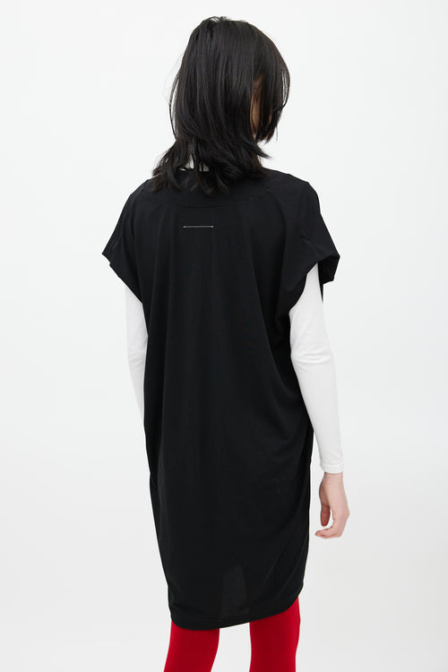 MM6 Maison Margiela Black V-Neck Dress