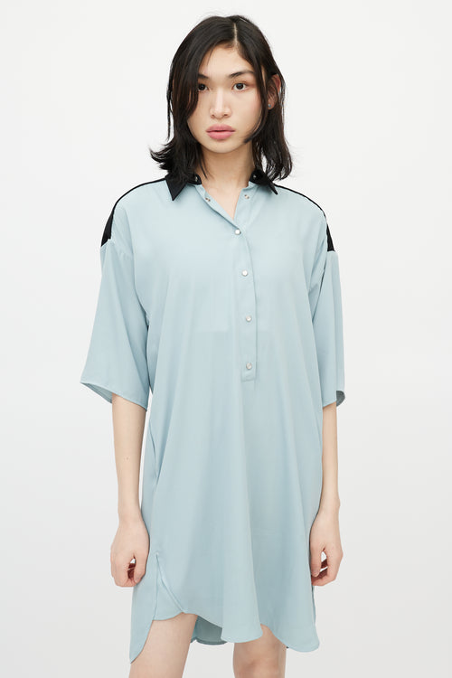 MM6 Maison Margiela Blue 
Black Shirt Dress