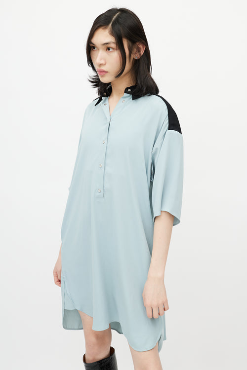 MM6 Maison Margiela Blue 
Black Shirt Dress