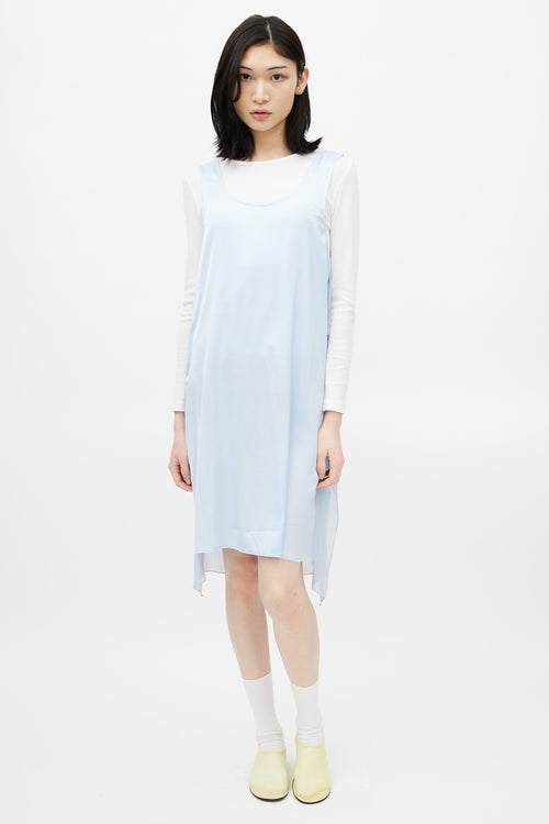 MM6 Maison Margiela Blue Chiffon Layered Dress