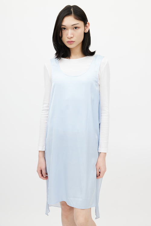 MM6 Maison Margiela Blue Chiffon Layered Dress