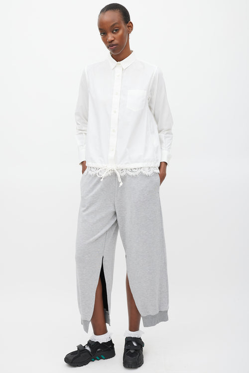 MM6 Maison Margiela Grey Side Slit Lounge Pants