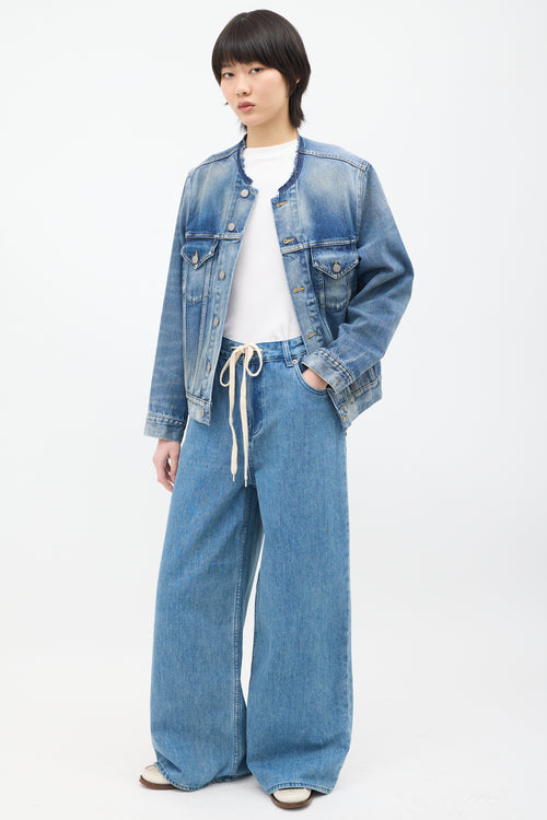 MM6 Maison Margiela Medium Wash Drawstring Jeans