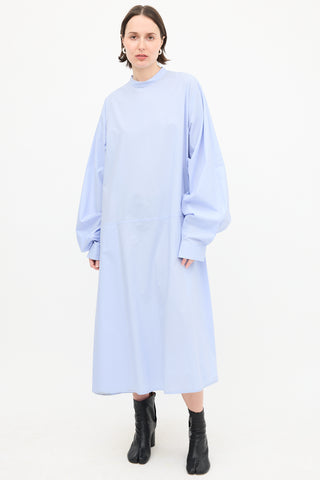 MM6 Maison Margiela Mock Neck Long Sleeve Midi Dress