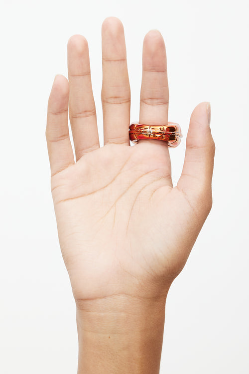 MM6 Maison Margiela Burnt Orange Puff Ring