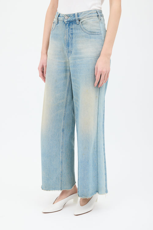 MM6 Maison Margiela Sand Wash Wide Leg Jeans