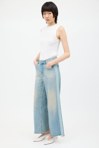 MM6 Maison Margiela Sand Wash Wide Leg Jeans