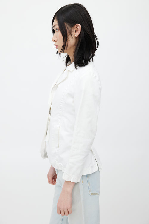 MM6 Maison Margiela White Cotton Jacket