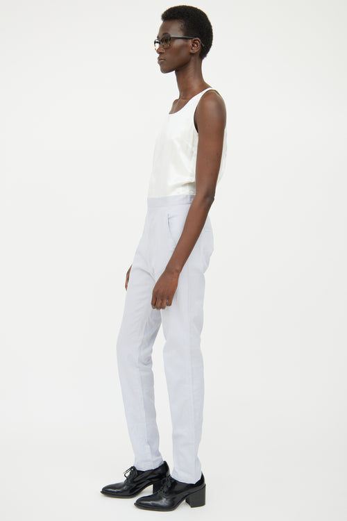 MM6 Maison Margiela White 
Blue Sleeveless Jumpsuit