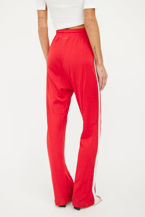 MM6 Maison Margiela Red Racing Stripe Lounge Pant