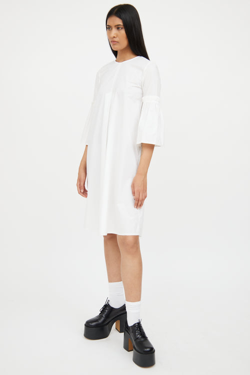 MM6 Maison Margiela White Cotton Poplin Dress