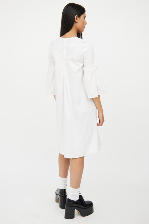 MM6 Maison Margiela White Cotton Poplin Dress