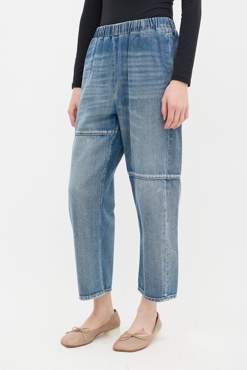 MM6 Maison Margiela Light Wash Asymmetrical Paneled