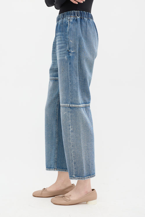 MM6 Maison Margiela Light Wash Asymmetrical Paneled