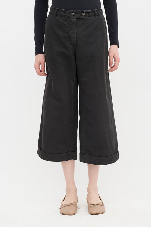 MM6 Maison Margiela Dark Grey Cropped Trouser