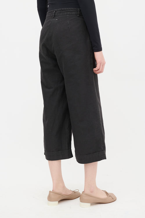 MM6 Maison Margiela Dark Grey Cropped Trouser