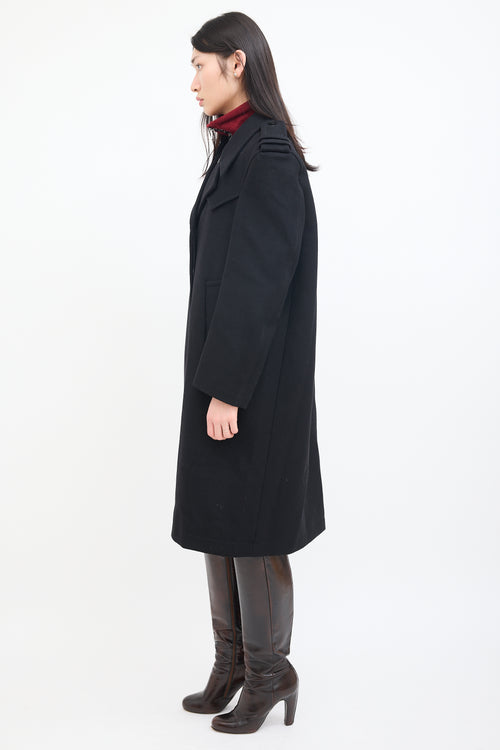 MM6 Maison Margiela Black Wool Trench Coat