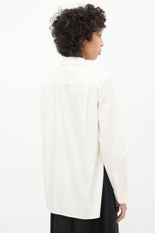 MM6 Maison Margiela White Poplin Wrap Shirt