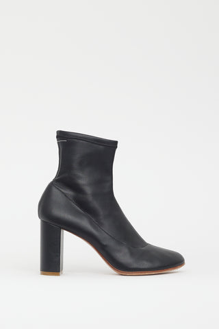 MM6 Maison Margiela Black Leather Sock Boot