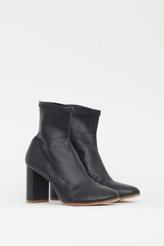 MM6 Maison Margiela Black Leather Sock Boot