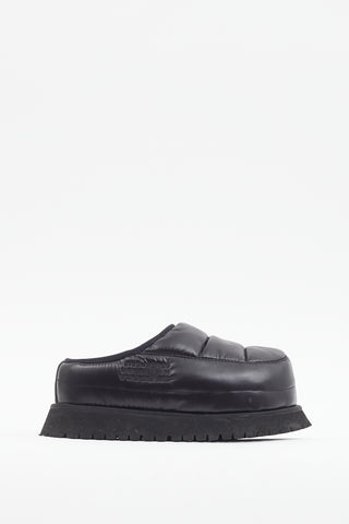 MM6 Maison Margiela Black Padded Platform Slipper