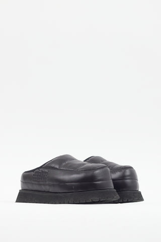 MM6 Maison Margiela Black Padded Platform Slipper