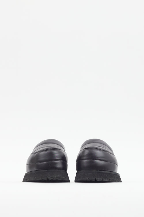 MM6 Maison Margiela Black Padded Platform Slipper