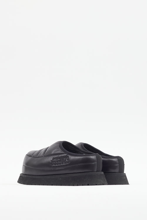 MM6 Maison Margiela Black Padded Platform Slipper