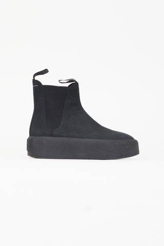 MM6 Maison Margiela Black Suede Chelsea Ankle Boot