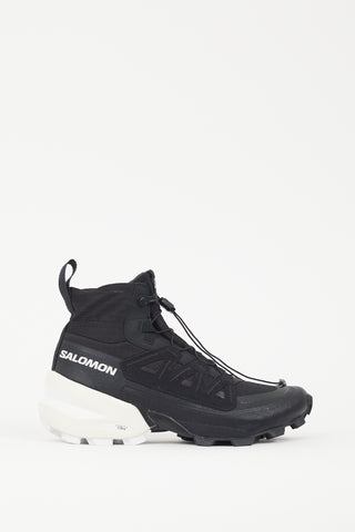 MM6 Maison Margiela X Salomon Black 
White Cross High Sneaker