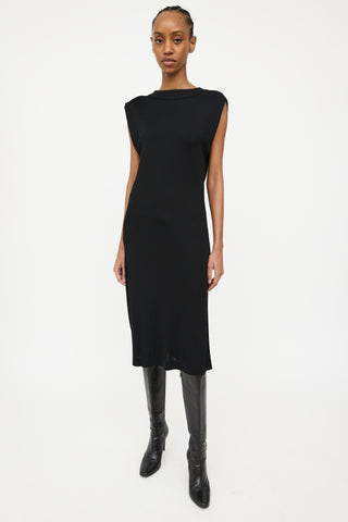 Maison Margiela Black Layered Maxi Dress