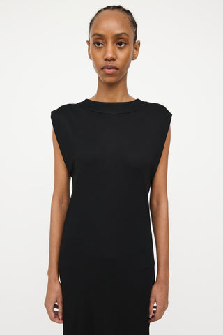 Maison Margiela Black Layered Maxi Dress