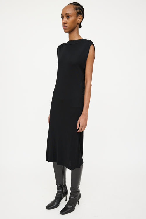 Maison Margiela Black Layered Maxi Dress